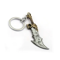 god of war keychains kratos weapon blades of chaos metal keyrings car key chain gift for men key pendant game jewelry key ring