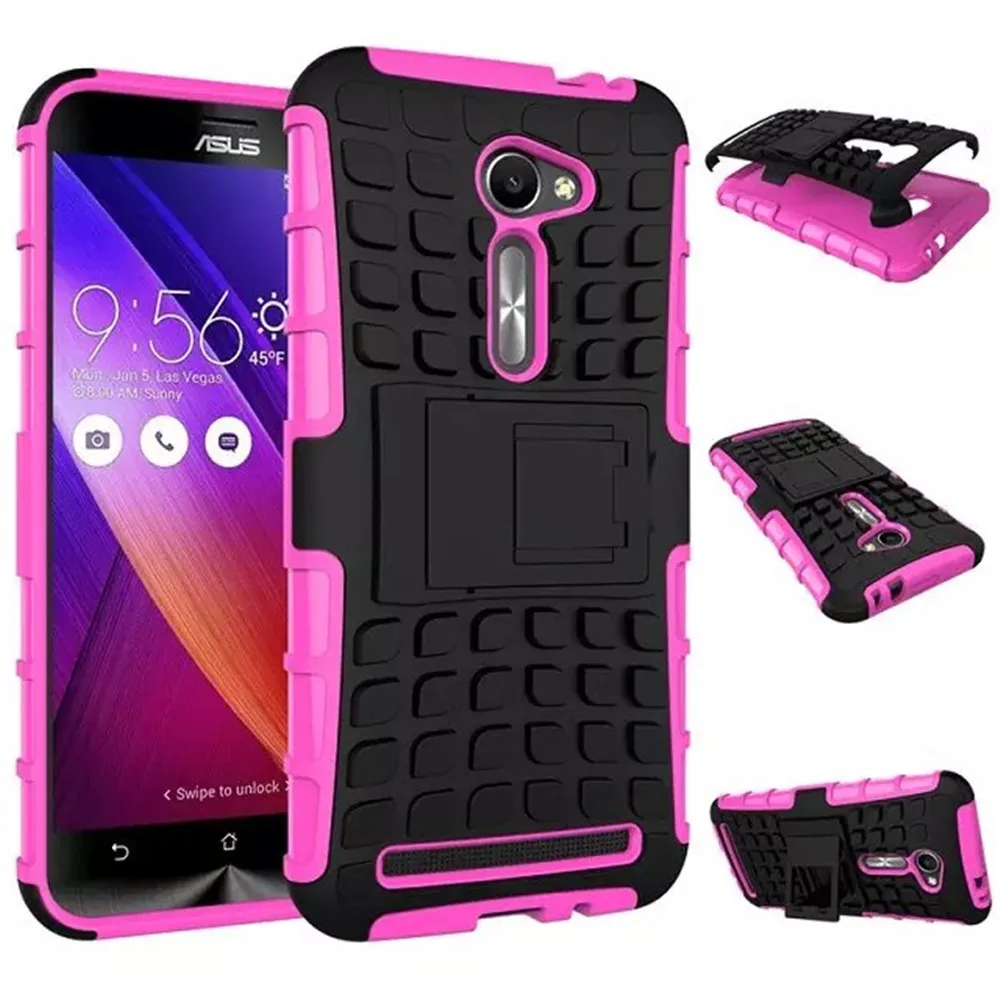 Сверхпрочный Жесткий противоударный бронированный чехол для Asus Zenfone 2 Laser ZE500KL ZE500CL Гибридный чехол с подставкой