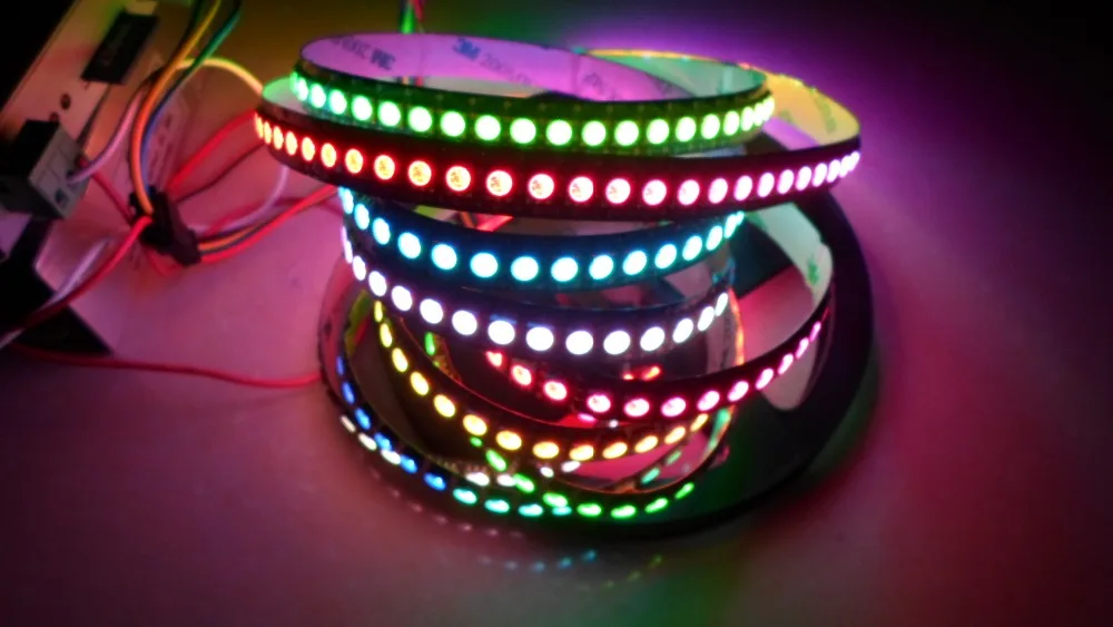 5mx цифровой DC5V sk9822 RGB Светодиодные полосы 144led, 72LED, 60led, 48LED, 32LED, 5 м/roll rgb светодиодные RGB ленты черного цвета