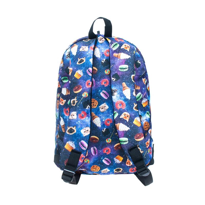 Модный новый рюкзак для женщин школьные сумки через плечо с рисунком синего кота