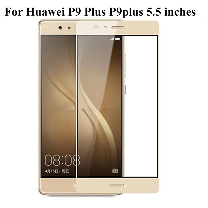Золотисто белое ультратонкое закаленное стекло 9H для Huawei P9plus P 9 plus P9 полное