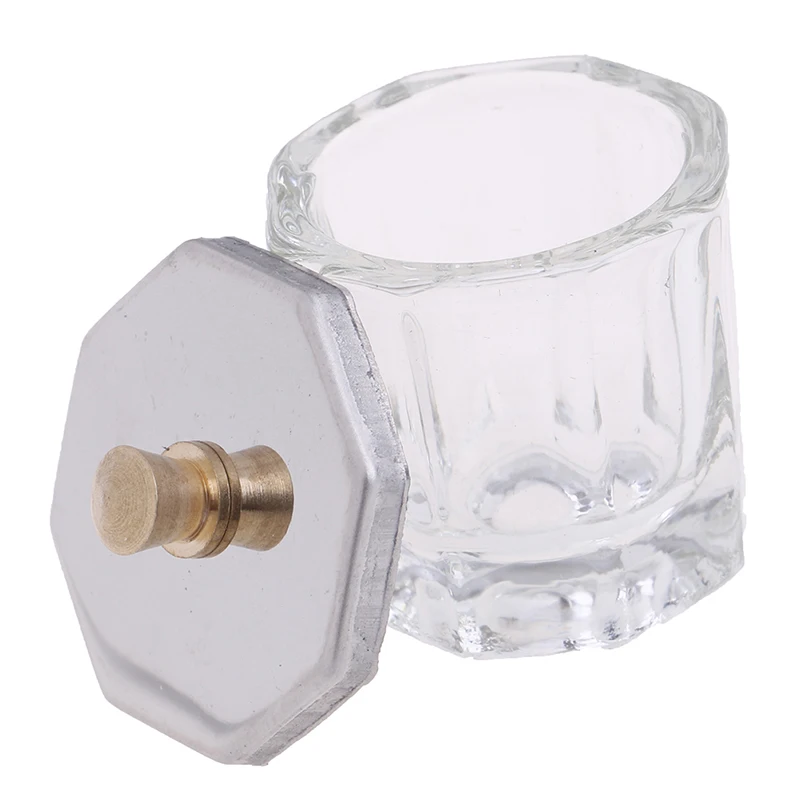 Контейнер для жидкости акриловой пудры стеклянная Хрустальная посуда с