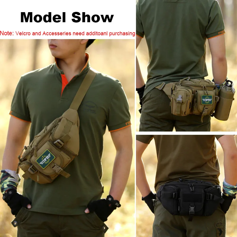 Высококачественная холщовая Военная поясная сумка унисекс универсальная для