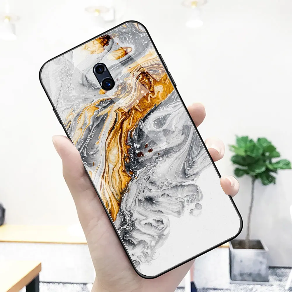 Мраморный чехол для Oppo F9 стекло на заднюю панель телефона R9 R9S R11 R11S Plus R17 R15 Pro Find X A7X
