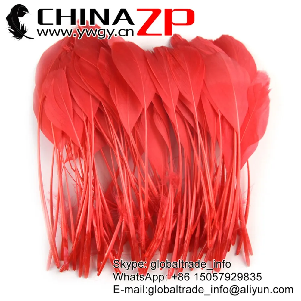 

Золотой Производитель CHINAZP завод 100 шт./лот 15 ~ 20 см (6 ~ 8 дюймов) длина красивый окрашенный арбуз красный в полоску гусиные перья