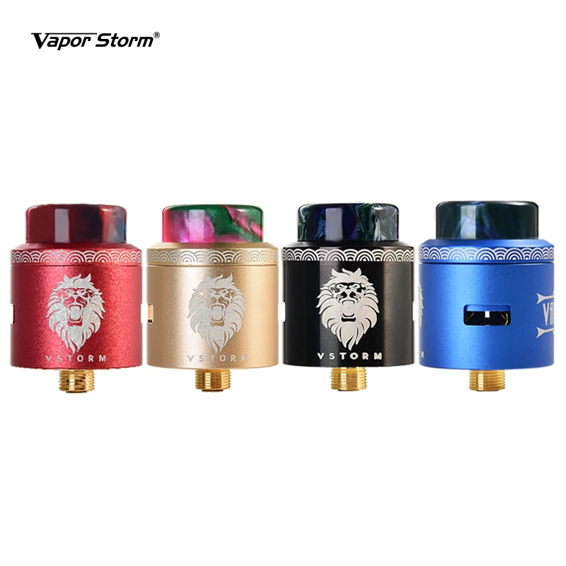 Испаритель Vapor Storm Lion RDA 24 мм ХЛОПОК 510 нить двухъядерная катушка вейп уникальная