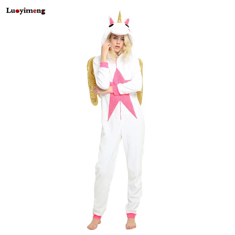 Для женщин Радуга Pijama полный фланель красная рыба пижамы Onesie взрослых костюмы