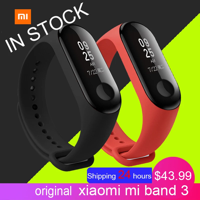 Оригинальный Смарт браслет Xiaomi Mi Band 3 OLED дисплей 0 78 дюйма мгновенные сообщения