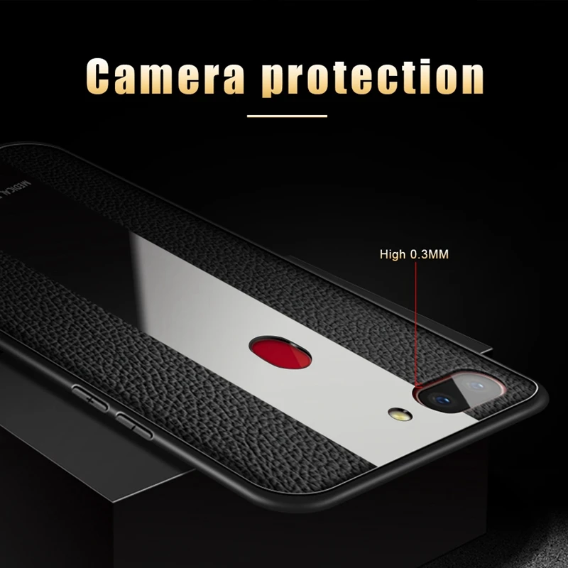 Soft Leather Case for OPPO K1 R17 Pro R11S Plus Phone Cover TPU Edge R9S R15X A57 A79 A59 |