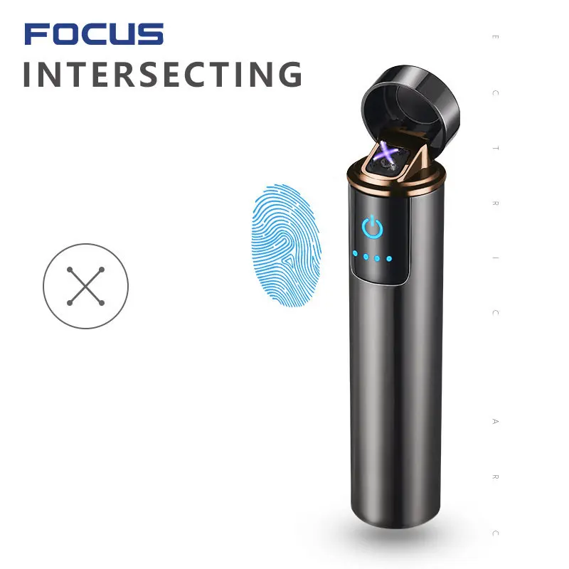Более сильная двойная дуговая Usb Электронная Зажигалка Ветрозащитная