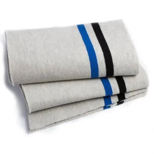 Gray blue black Тонкая полоса хлопок стрейч вязать вырез манжеты пояс ребра отделка свитер ткань для свитера бейсбол одежда аксессуары - Цвет: Gray blue black