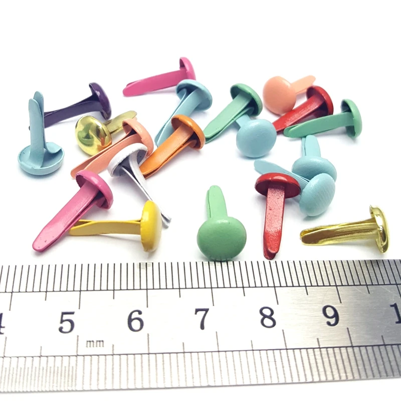 3000 шт. 8 мм черные Серебряные Золотые разноцветные белые Скрапбукинг брадсы