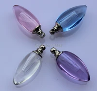 100pieces 1126mm drop water tear crystal vial pendant miniature perfume bottle charms name on rice art essential oil charms