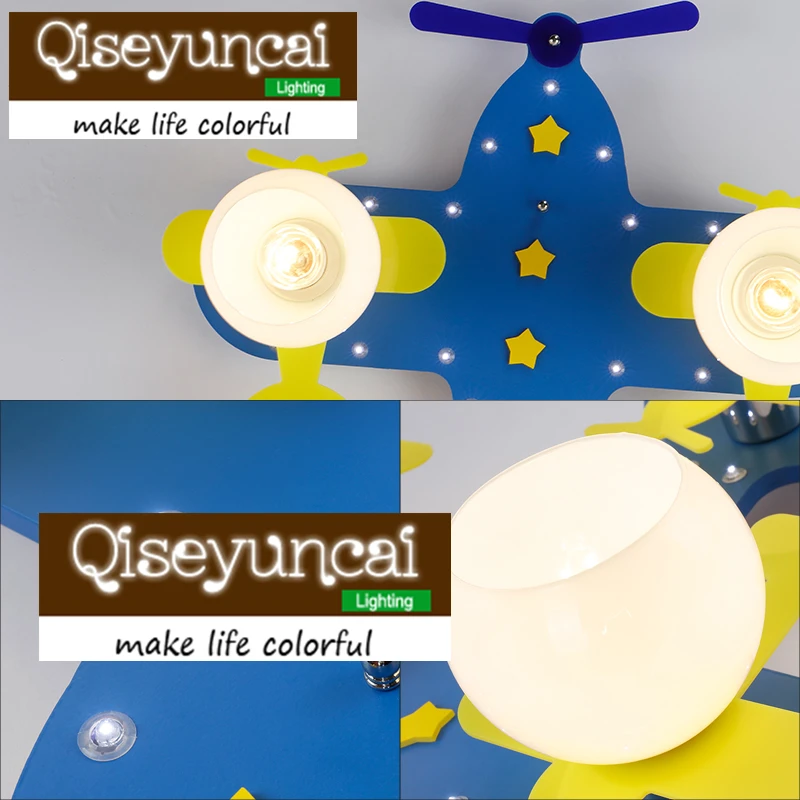 Qiseyuncai облако Радуга Детская комната LED глаз энергосберегающие потолочные лампы