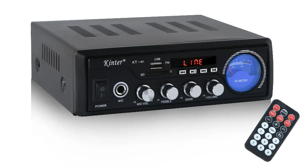 Kinter M1 MP3 Усилитель звука аудио Hifi Стерео усилители 2,0 каналов с SD USB ввод Поддержка микрофон металлический корпус