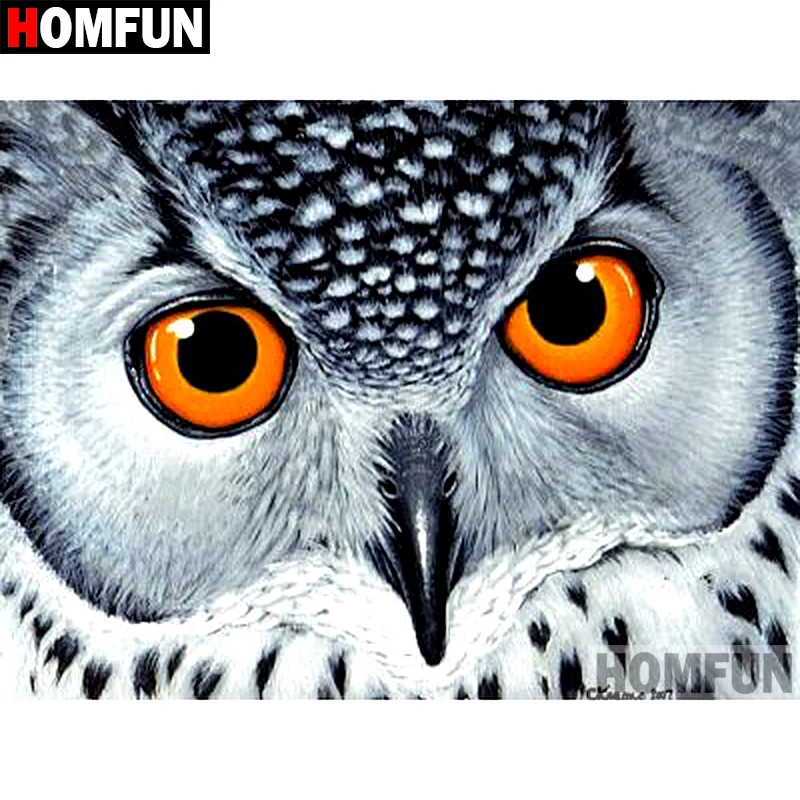 Алмазная живопись HOMFUN Сова алмазная вышивка сделай сам с полными
