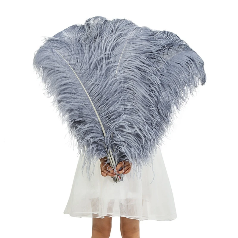 2 шт./лот серые красивые дешевые страусовые перья для самостоятельного