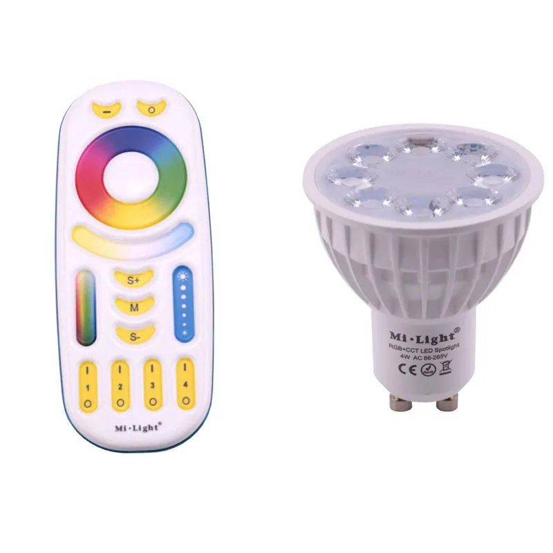 Светодиодный GU10 4 Вт RGB+ CCT Smart светлое пятно лампы светильники Цвет Температура регулируется(2700 K-6500 K) GU 10 затемнения освещения Lampara