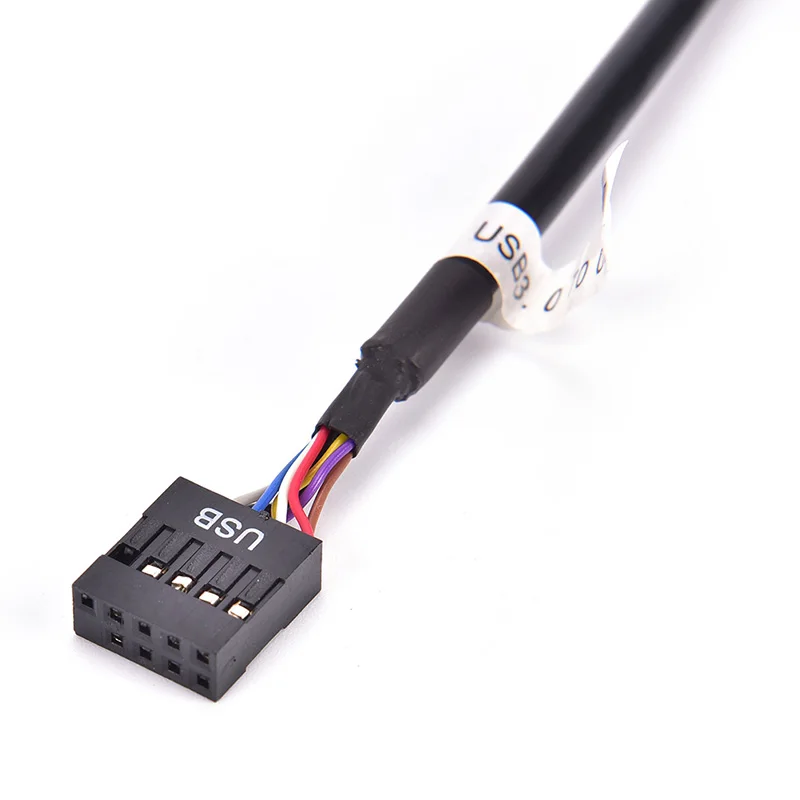 5 шт. черный USB 2 0 9 контактный Корпус Мужской к материнской плате 3 20pin переходник с
