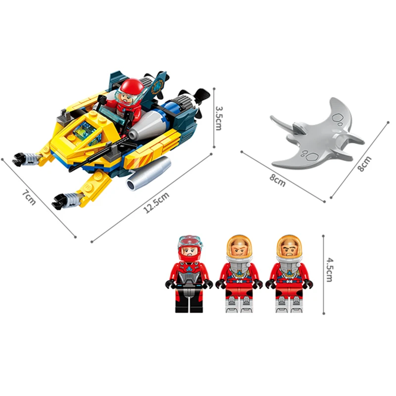 Enlamten Deep Sea Adventure City Vortex ascending car скутер подводная лодка строительные блоки набор комплектов Детская Игрушка совместима