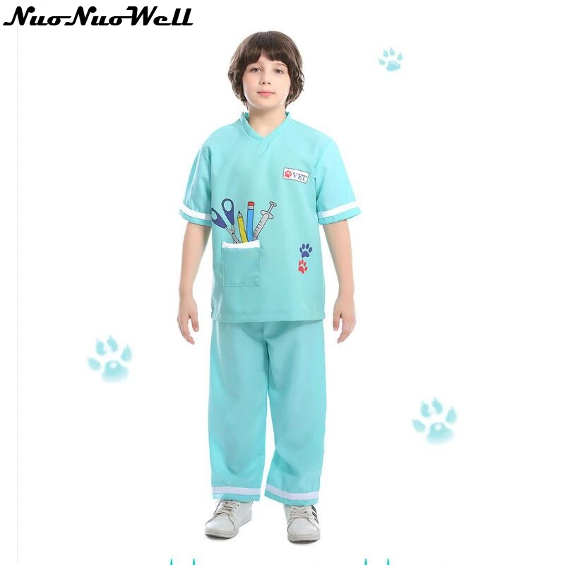 Синий костюм Доктора для костюмированной вечеринки мальчиков Модная детская