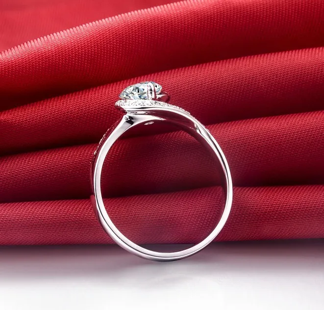 0.5Ct превосходное роскошное кольцо синтетическое с бриллиантом для женщин