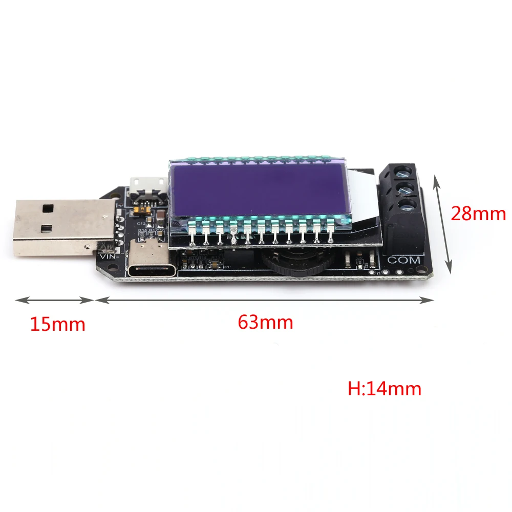 USB понижающий модуль питания DC 5 В до 3 В/9 В/12 В/24 ЖК дисплей Регулируемый