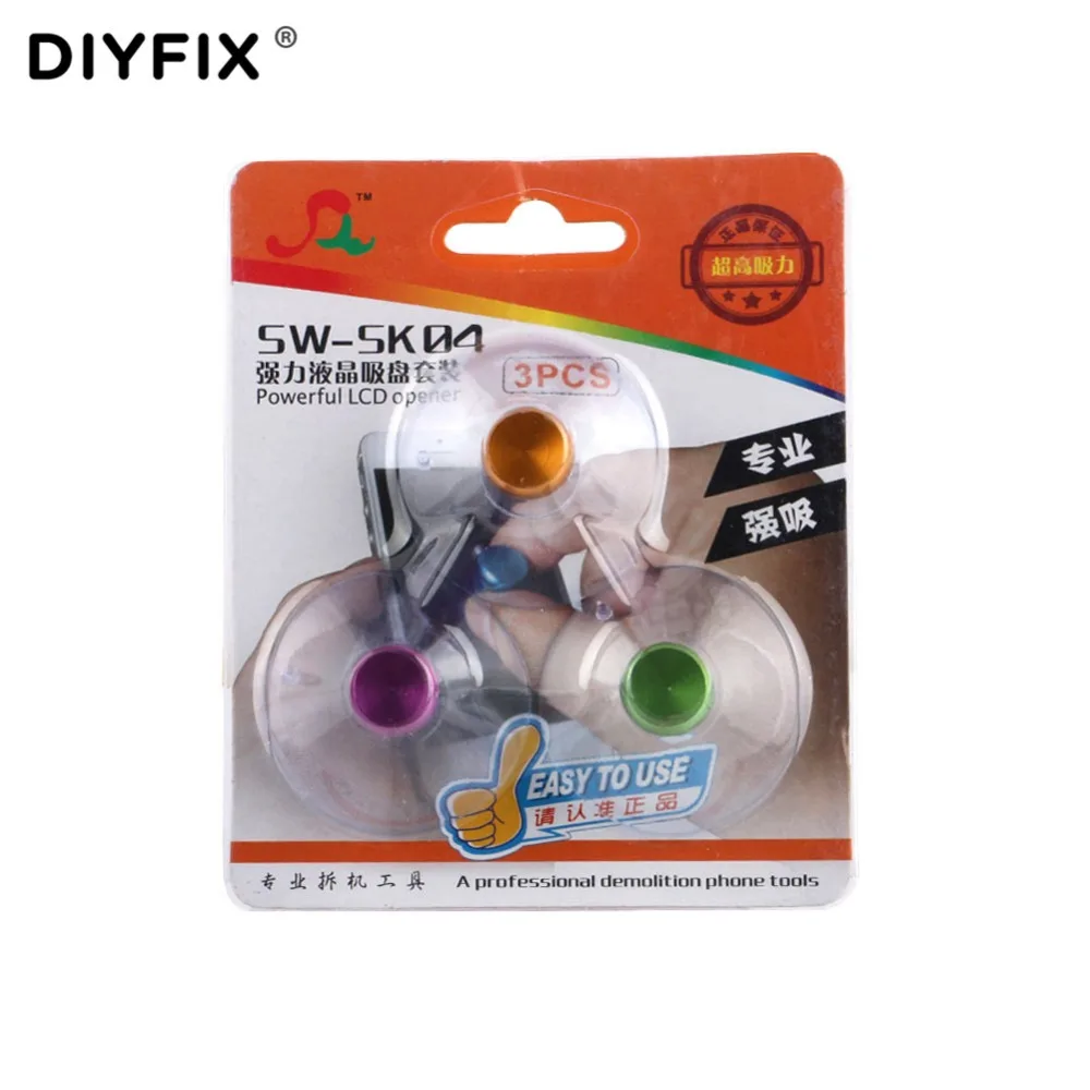 DIYFIX 3 шт. маленькая присоска для мобильного телефона ЖК экран инструменты ремонта