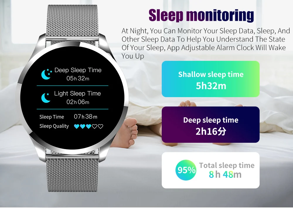 RUNDOING Q9 Смарт-часы водонепроницаемый монитор сердечного ритма Smartwatch мужские модные фитнес-трекер для android и IOS