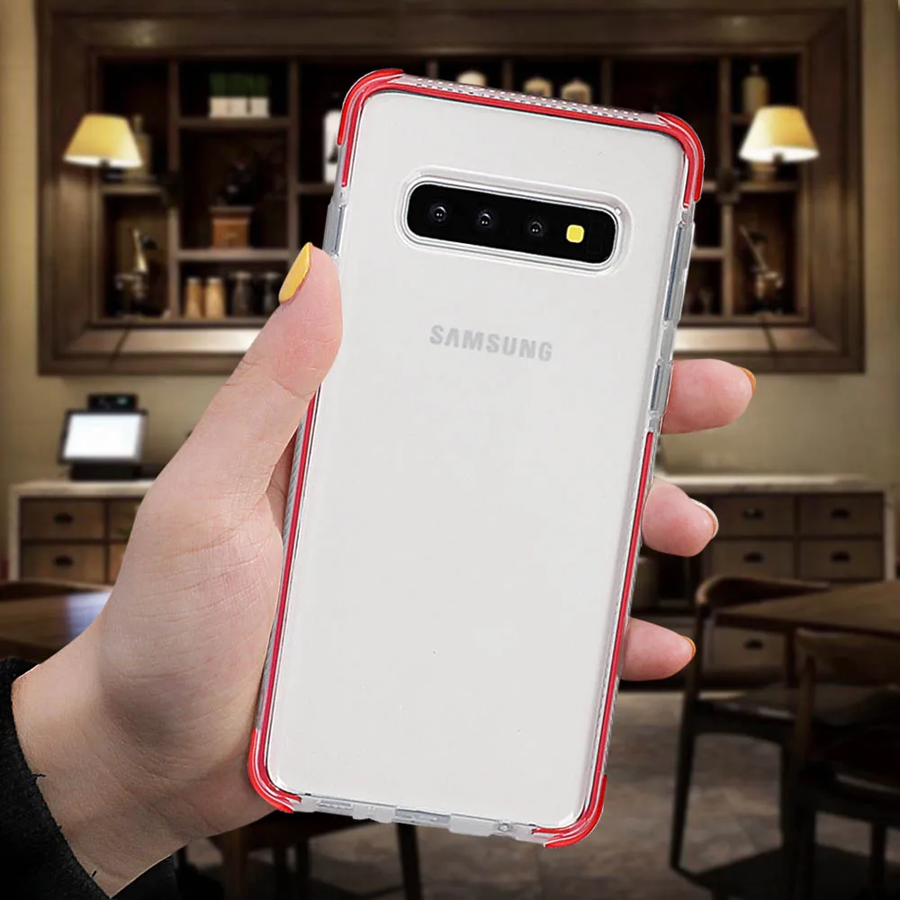 Ударопрочный Прозрачный чехол для телефона LOVECOM для samsung Galaxy S10 Plus S10 S10e Note 10 Pro, мягкая задняя крышка из ТПУ для телефона, подарок, новинка