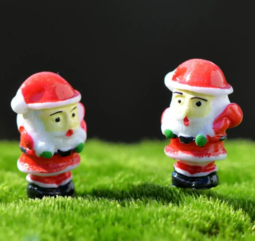 50pcs Resin Santa Claus Miniatures Landscape For Home Garden Christmas Party Decoration Scrapbooking Craft Diy | Дом и сад