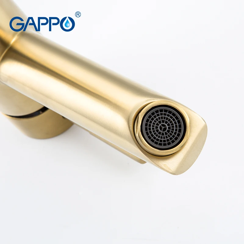 GAPPO Смесители Для Раковины из нержавеющей стали золотого цвета смесители для