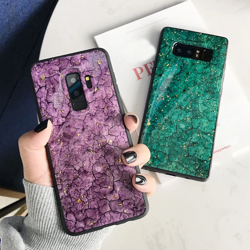 Роскошные мраморные чехлы для телефонов Samsung Galaxy S7 edge S9 S8 Plus Note 9 8 Мягкая