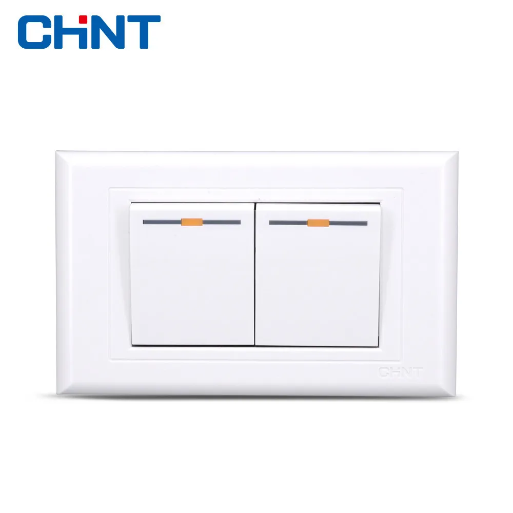 CHINT Illuminated Switch 118 Type Panel NEW5G Two Gang Way Panel|panel switch|panelswitch |
