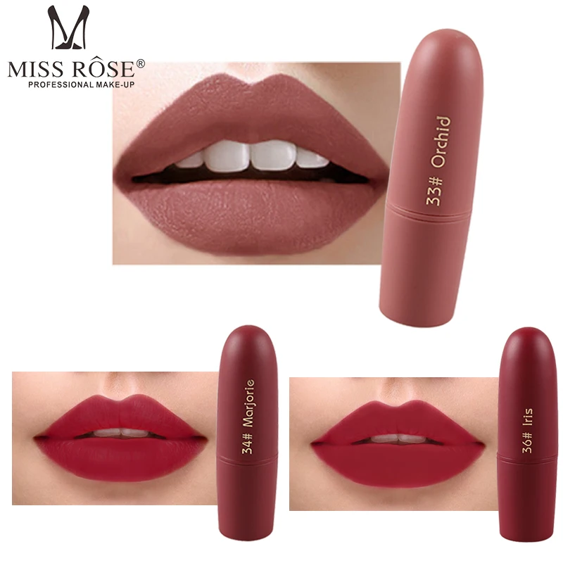Матовая губная помада Miss Rose 25 цветов блестящая удобная в ношении стойкая нюдовая