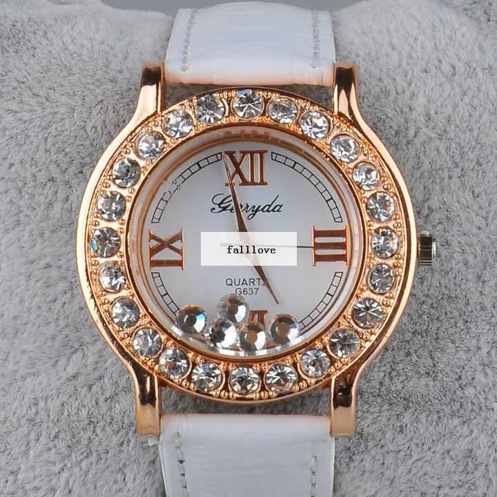 High Quality Quartz Wristwatch Rhinestone Synthetic Leather Bracelet Women's Wrist Watch 4 Colors 29 | Наручные часы