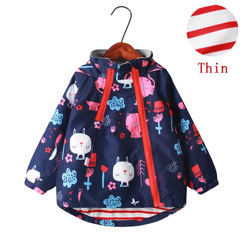 blue cat thin Г. Весенне-осенняя верхняя одежда для девочек, куртки модные высококачественные детские пальто для девочек, новые От 2 до 9 лет с принтом кота, детские пальто для девочек - Цвет: blue cat thin
