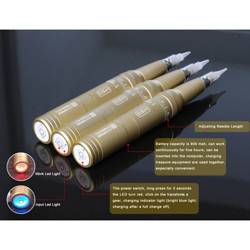 Перезаряжаемая электрическая Перманентная тату-машинка ручка для бровей губ