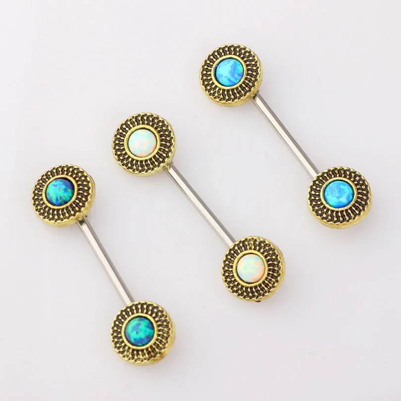 2 шт. модные женские винтажные Спиральные серьги круглый камень сексуальная