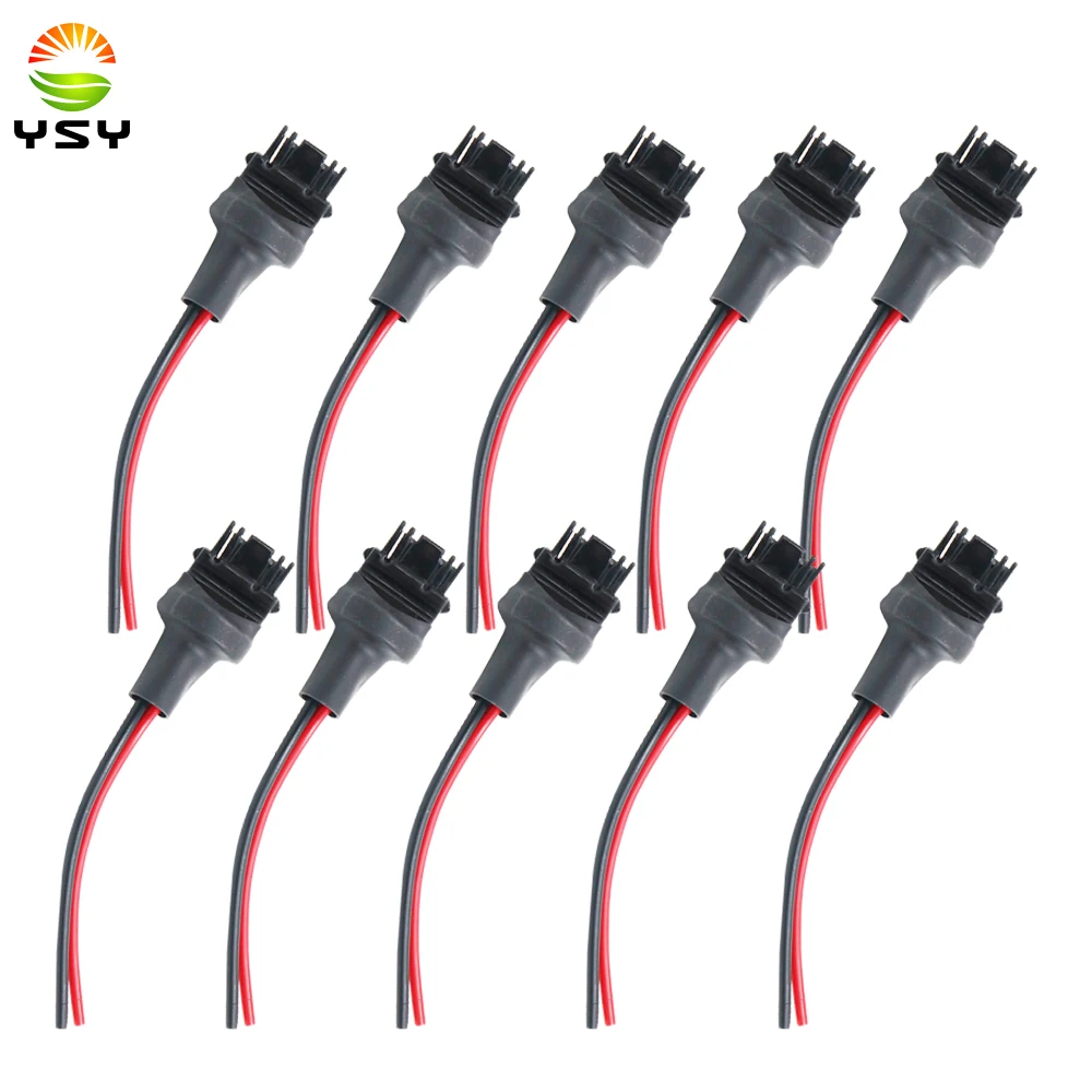 YSY 10 шт. LED T25 3157 3156 лампочка с гнездом для гнезда автомобиля лампа разъемом
