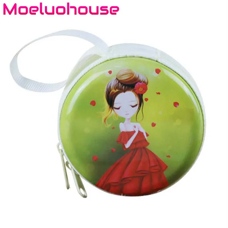 Moeluohouse Для женщин мини кошелек сумки круглый держатель молнии деньги монета ключ