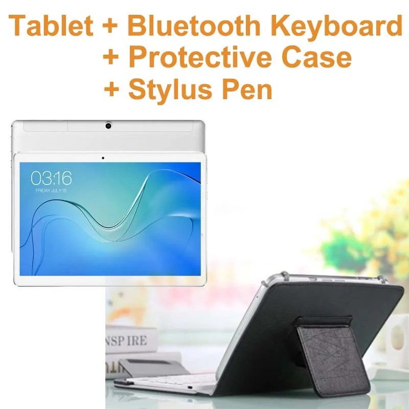 Teclast P10 4G планшетный ПК 10,1 дюймов ips 1280*800 Android 8,1 MTK 6737 четырехъядерный 2 Гб ОЗУ 16 Гб двухдиапазонный 4850 мАч телефон фаблет gps - Комплект: Add 3 in 1 Keyboard