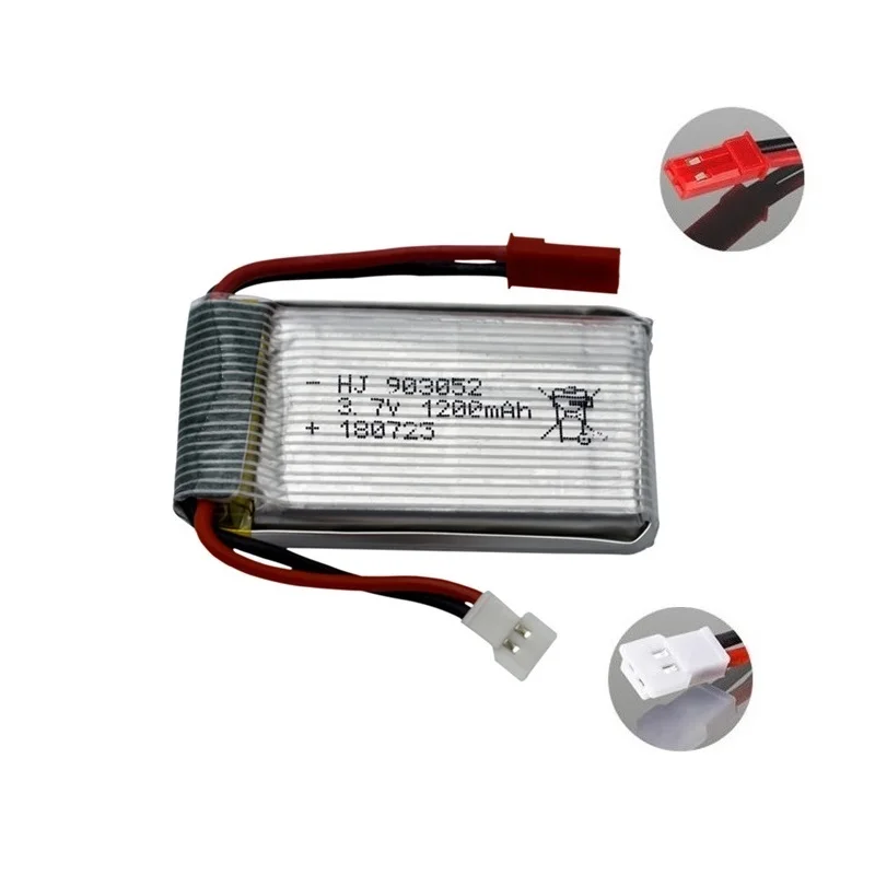 Аккумулятор lipo 3 7 в 1200 мАч для Syma X5 X5SW X5SC M18 H5P H11D H11C T64 T04 T05 F28 F29 T56 T57 HQ 859B 898B|Детали и