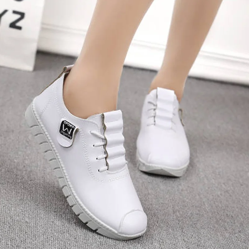 

New Women's Flats Casual Lace Women's Shoes Non-slip Mother Sports Shoes Platform Shoes Ladies Sneakers Zapatos De Mujer
