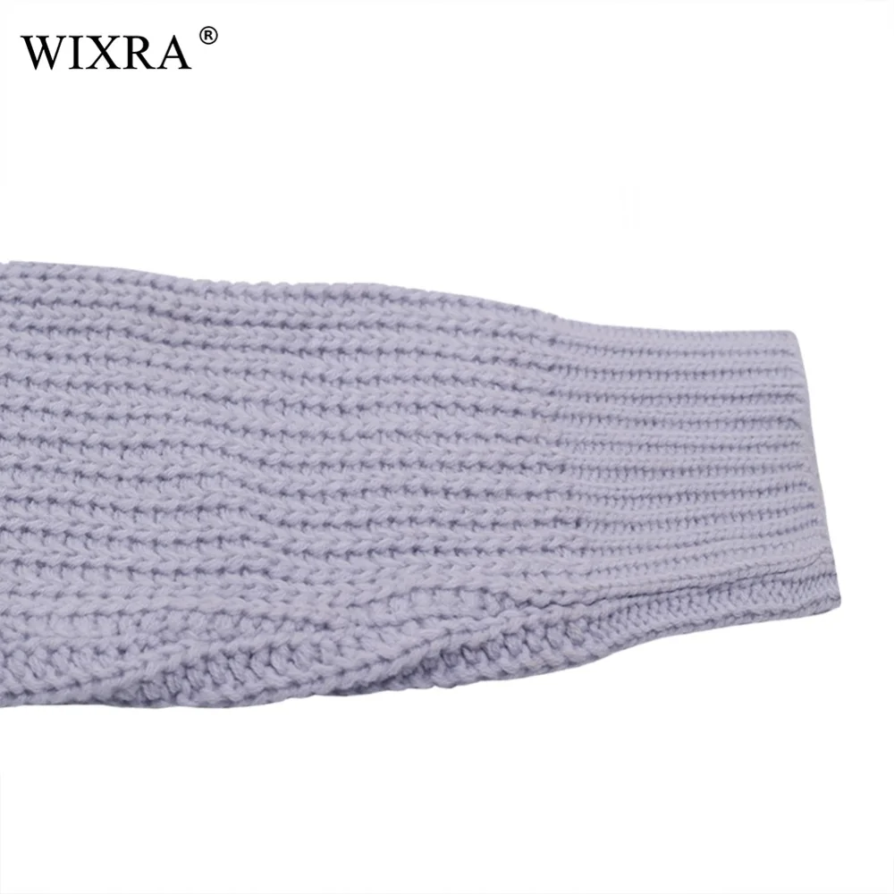 Женский вязаный кардиган с капюшоном Wixra свободный свитер длинными рукавами и