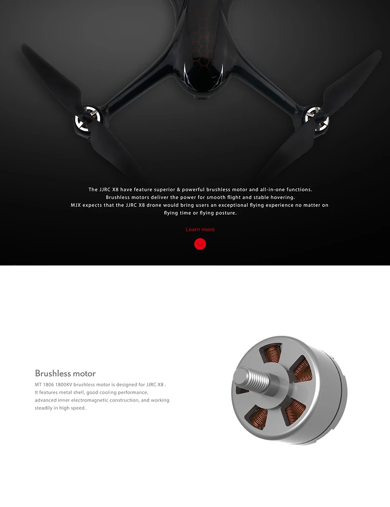 JJRC X8 2.4G Brushless Motor RC Drone With 5G WiFi FPV 1080P HD Camera GPS Positioning Quadcopter 18mins Long Flight Time