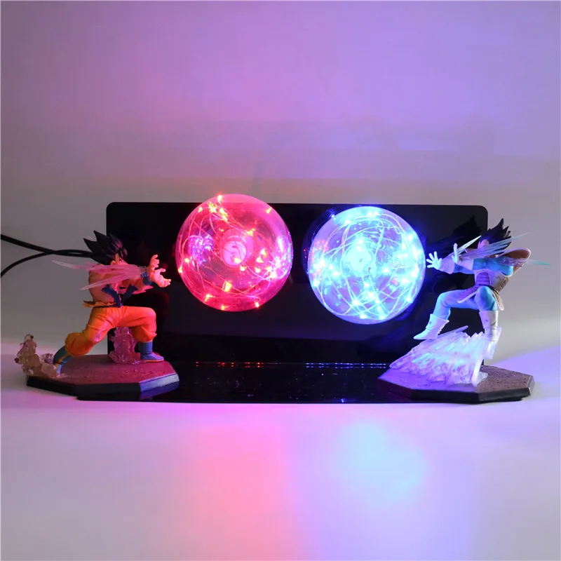 Dragon Ball Z Сон Гоку против Вегета 3D лампа детские фигурки DIY светодиодный аниме модель luminaria детский ночной Светильник для спальни