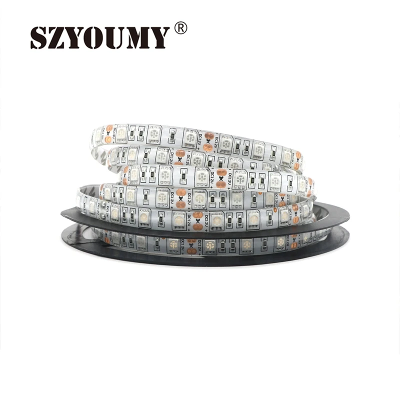 Гибкая светодиодная лента SZYOUMY 12 В постоянного тока 5 м 5050 SMD 60 светодиодов/м