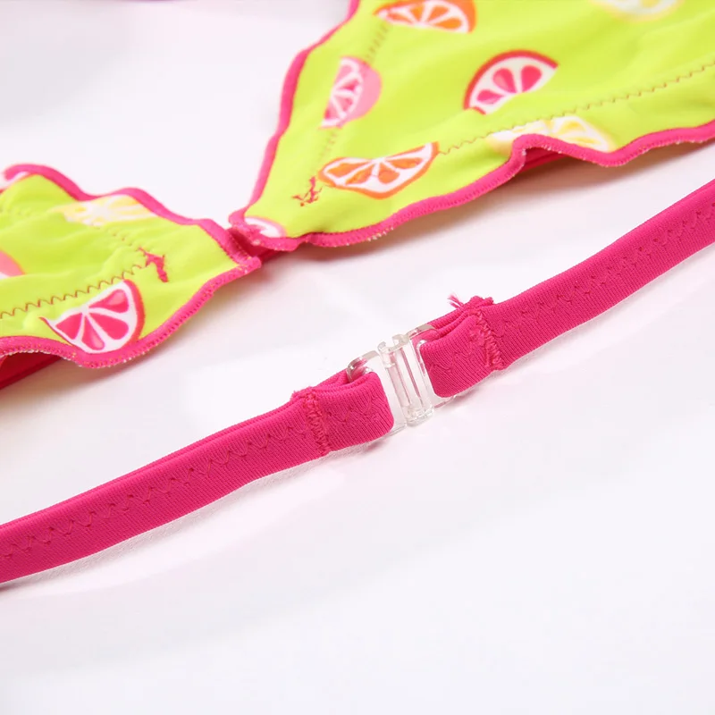 Бикини 2018 для маленьких детей комплект из двух предметов купальники От 3 до 9 лет