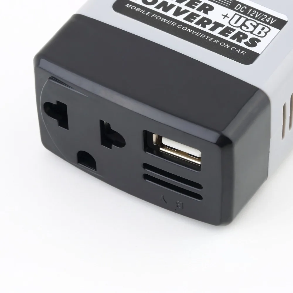 DC 12 V/24 V к AC 220V зарядное устройство Автомобильный мобильный конвертер адаптер